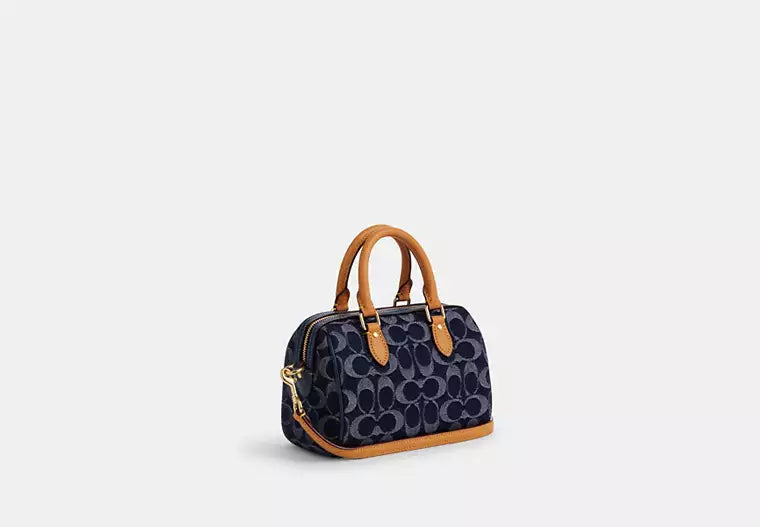 Mini sac bandoulière Rowan en denim exclusif